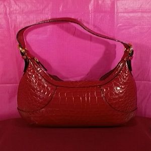 Red Textured Hand Bag